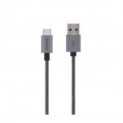 First Champion USB 3.1 Type-C to USB Male Cable - 100cm Metallic & PET Braided - TC3M-1M TC3M-1M