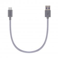 First Champion USB 3.1 Type-C to USB-A Male Cable - 20cm Nylon Braided - TC3M-NY020 TC3M-NY020