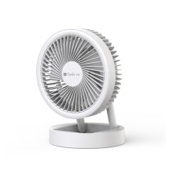 Turbo Italy - Foldable Mini DC Rechargeable Fan - TDF-F06DC (White/Green) TDF-F06DC-MO