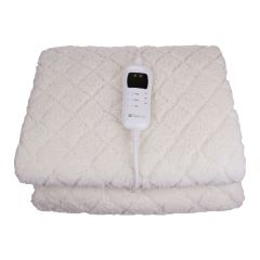 Turbo Italy - TEB-153M 4 Feet Single-Person Berber Fleece Embossed Electric Heated Blanket TEB-153M