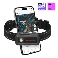SATELLAI - Collar Go AI Smart GPS Dog Collar (L/M size) CR-TG1-EU-BK