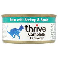 Thrive - 脆樂芙-100%吞拿魚+蝦+墨魚 |成貓罐頭 (75g) #102652