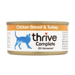 Thrive - 100% Complete Adult *Chicken Breast & Turkey* |Cat Can (Value Pack |75gx12)  #01723 THRIVE_T_C_CT_1_12