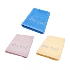 The Loel - [Made in Korea]Korean combed yarn towel 500g - L(Blue/Yellow/Pink)(Made of high quality cotton yarn) (1pc) Towel_L_ALL