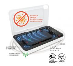 TRAVELMALL MULTI-FUNCTIONAL UV STERILISER STATION WITH QI WIRELESS CHARGER