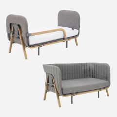 Tutti Bambini - CoZee XL Junior Bed & Sofa Expansion Pack (Oak + Charcoal/ Scandinavian Walnut + Beige) Tutti_211219_MO