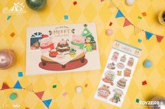 LuLu The Piggy Celebration - Xmas card with sticker set TZA12P0262