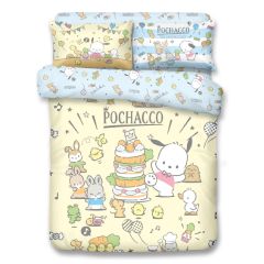 Uji Bedding - 1900 thread count Bamboo Textile Characters Bedding Set - Pochacco(4 Sizes option) UJI-PC2002-MO