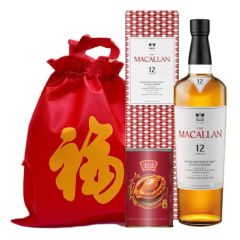 麥卡倫12年雙桶單一麥芽威士忌 新年福袋 (連瑤柱紅燒鮑魚)