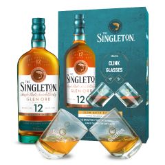 Singleton 12 Years Old Single Malt Scotch Whisky with clink glasses
