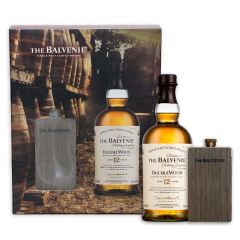 The Balvenie DoubleWood Aged 12 Years Single Malt Scotch Whisky Gift Set (with Stainless Steel Whisky Bottle) TF_BALVENIE_12GP