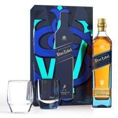 Johnnie Walker Blue Label (with 2 glasses)