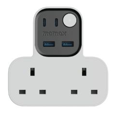 Momax - 1-Charge Work Flow 25W 2A2C T-shaped Extension 2-Socket US17 CR-US17UKW