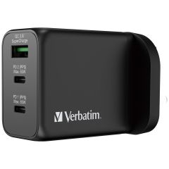 Verbatim - 3 Port 65W PD 3.0 & QC 3.0 GaN Charger [66716] VERBA-66716