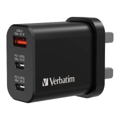 Verbatim - 3 Port 30W PD 3.0 & QC 3.0 GaN 充電器