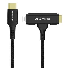 Verbatim - 120cm USB-C & Lightning 2合1充電傳輸線 VERBA_66974