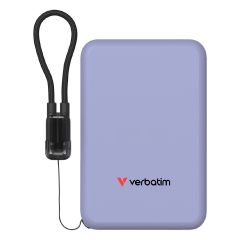 [3C Certified with QR Code] Verbatim - SnapBlok 1000mAh | PD 3.0 25W Magnetic Wireless Power Bank [Black / Puple] VERBA_SBK_ALL