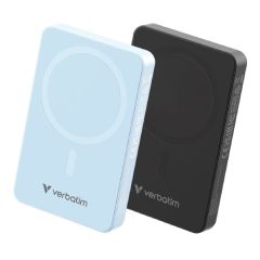 Verbatim - Charge ‘n’ Go 10000mAh Magnetic Wireless Power Bank (WPB10) (Black / Blue) VERBA_WPB10_ALL