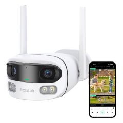 Botslab - W302 Smart AI Outdoor Dual-Lens Camera (White) W302WHITE