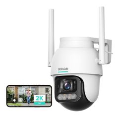 Botslab - W311 Smart AI Outdoor Pan/Tilt Camera Pro (White) W311WHITE