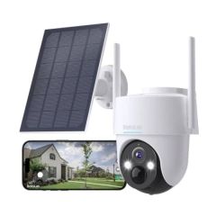 Botslab - W313 Solar Powered Wi-Fi Outdoor Camera (White) W313WHITE