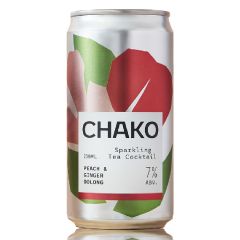 CHAKO Chako Peach & Ginger Oolong Sparkling Tea Cocktail 250ml x 12 cans WCHO00001B12