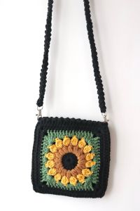 Erniebo - Handmade Crochet Sunflower Bag(Crossbody style)