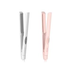WHEEK WK20 Temperature Controlled Hair Straightener & Curler (White/Pink)