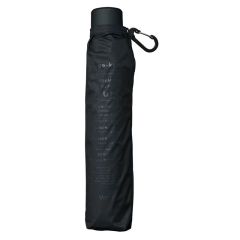 W.P.C - go-koh Super Wind Resistance 100% Sun-Shade Folding Umbrella 55cm (with Carabiner) - GO009 Black CR-WPP022-GO009-BK