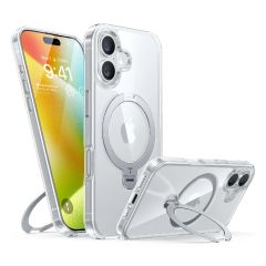 Torras - 360° Spin Stand MagSafe Case for iPhone 16 - Clear X00FX1964