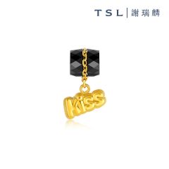 TSL|謝瑞麟 - 999足金鑲黑色陶瓷串飾 XJ848 XJ848-OCMB-Y-04