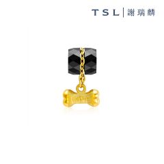 TSL|謝瑞麟 - 999足金鑲黑色陶瓷串飾 XJ849 XJ849-OCMB-Y-04