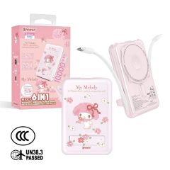 [3C CCC認證] XPower x Sanrio M10C+ 6合1多功能數顯10000mAh 20W PD3.0 + 磁吸無線移動電源 [多種角色] XP_M10CP_3C_SAN_ALL