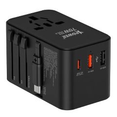 XPOWER - TA70C Built-in Cable 70W PD+PPS GaN Travel Adaptor XP_TA70C_BK
