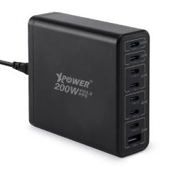 XPOWER - GX200B 200W 8Output PD3.0/PPS Desktop GaN Charger XPOWER_GX200B