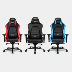 Zenox - Jupiter Racing Chair (Black / Sky Blue / Red) CR-Z-8316_all