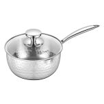 Buffalo 316 Stainless Steel 3-Ply Snow Pan with Glass Lid 18cm / 2L (10218P) 10218P