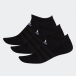 adidas -  Training Cushioned Low-Cut Socks 船襪3對- 黑色