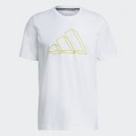 adidas Men Sportswear FI GFX Short Sleeve T-Shirt White