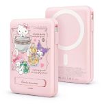 [3C CCC Certified] GARMMA - Sanrio x National Palace Museum 5-in-1 Magnetic Wireless Power Bank 10000mAh [Pink / White] BV84180_ALL