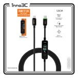 inno3C - i-DC240-12 240W TFT LCD Type-C to Type-C Data Transfer Charging Cable 120cm | TFT Display | 240W PD3.1 Sync & Charge Cable CR-i-DC240-12-BK