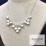 JK collection - Leather Orchid Crystal Pearl Necklace JK-collection-08