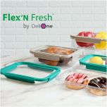 DeliOne - Flex'n Fresh Container ( 750ml + 1000ml) - Black/ Green/ Blue DCDELFCL