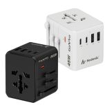 Hedonic - 5 Ports PD 3.0 45W GAN Pro Travel Adaptor (Black/White)