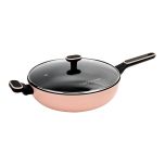 意美廚 - PINK PEARL 陶瓷易潔單柄炒鍋連玻璃蓋 32cm / 5L - 粉紅色 (IC21932W) IC21932W