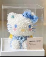 Lets Buy What You Like - Hello Kitty 造型永生花公仔 (高級亞加力膠盒) 附送LED 燈串 + 隨機心意卡