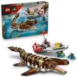 LEGO® - Jurassic World™ 76974 Brick-Built Mosasaurus Boat Mission (Kids Toys