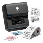 Phomemo - M221 Bluetooth Portable Inkless Business Label Maker [Black/White] [Free XP4030-230 - White Thermal Label - 3 Roll] M221_MO
