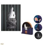 Matrix - Cinereplicas - Wednesday - Wednesday This is My Writing Time Soft Cover Notebook (Black) & Coasters (Set of 4) WEDNESDAY0062