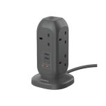 Momax - ONEPLUG 7-Outlet Power Strip with USB (Black/White) - US18 US18UK-MO